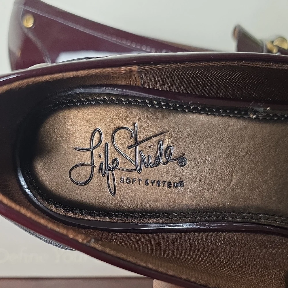 Life Stride Burgundy Loafers - Picture 2 of 5